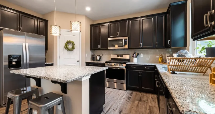 Modern kitchen renovation with custom cabinetry and premium finishes