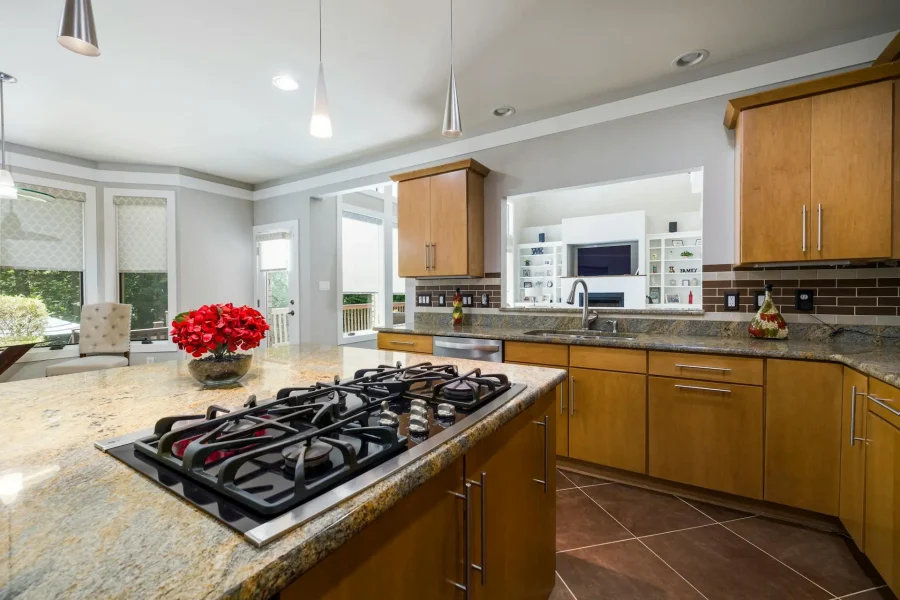 Modern kitchen renovation with stylish design, cabinets, and smart storage solutions.